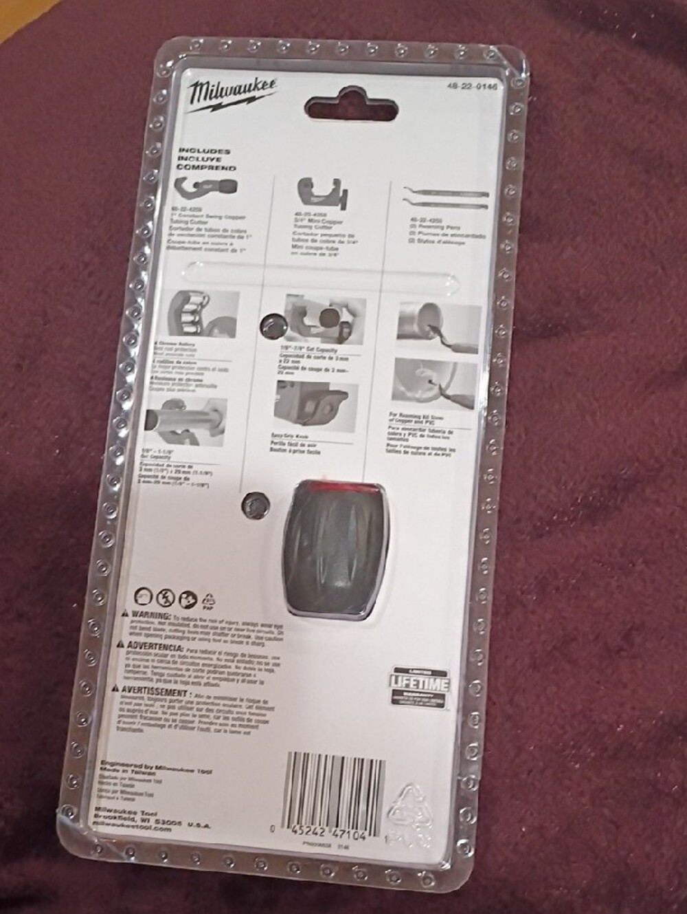 Red Plumber's Cutter & Reamer Set - Red - Picture 3 of 9